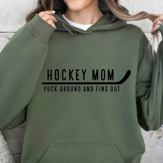 hockey mom puck around and find out screen print transfer