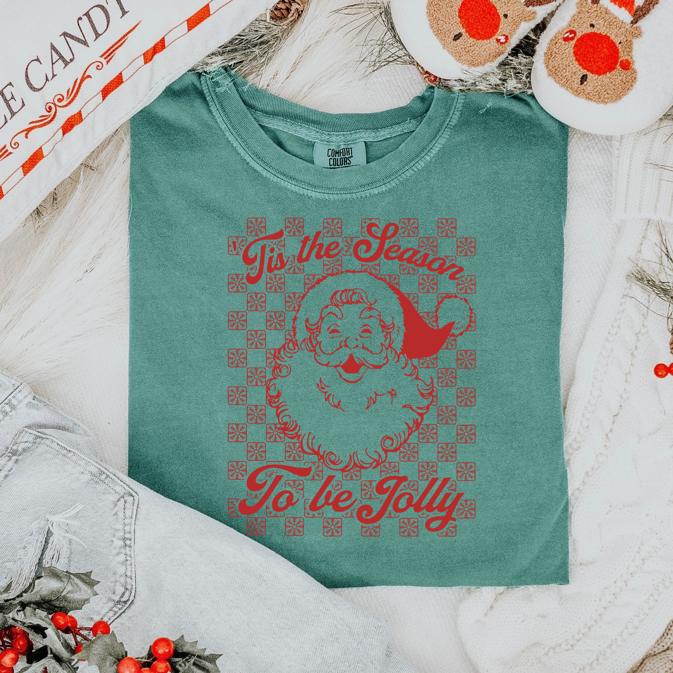 tis the season to be jolly screen print transfer