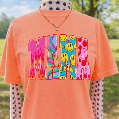 MAMA retro bright clear film screen print