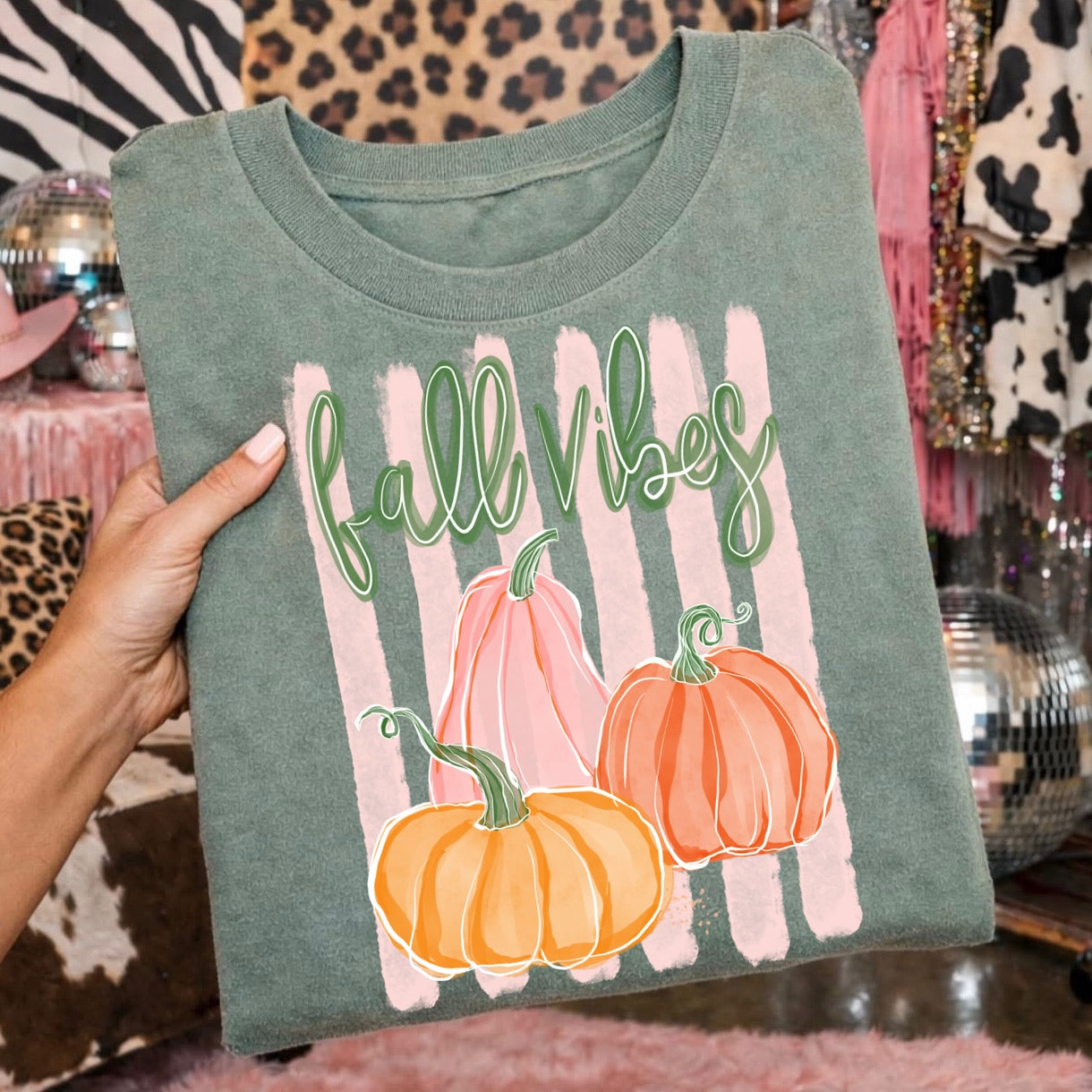 fall vibes clear film screen print