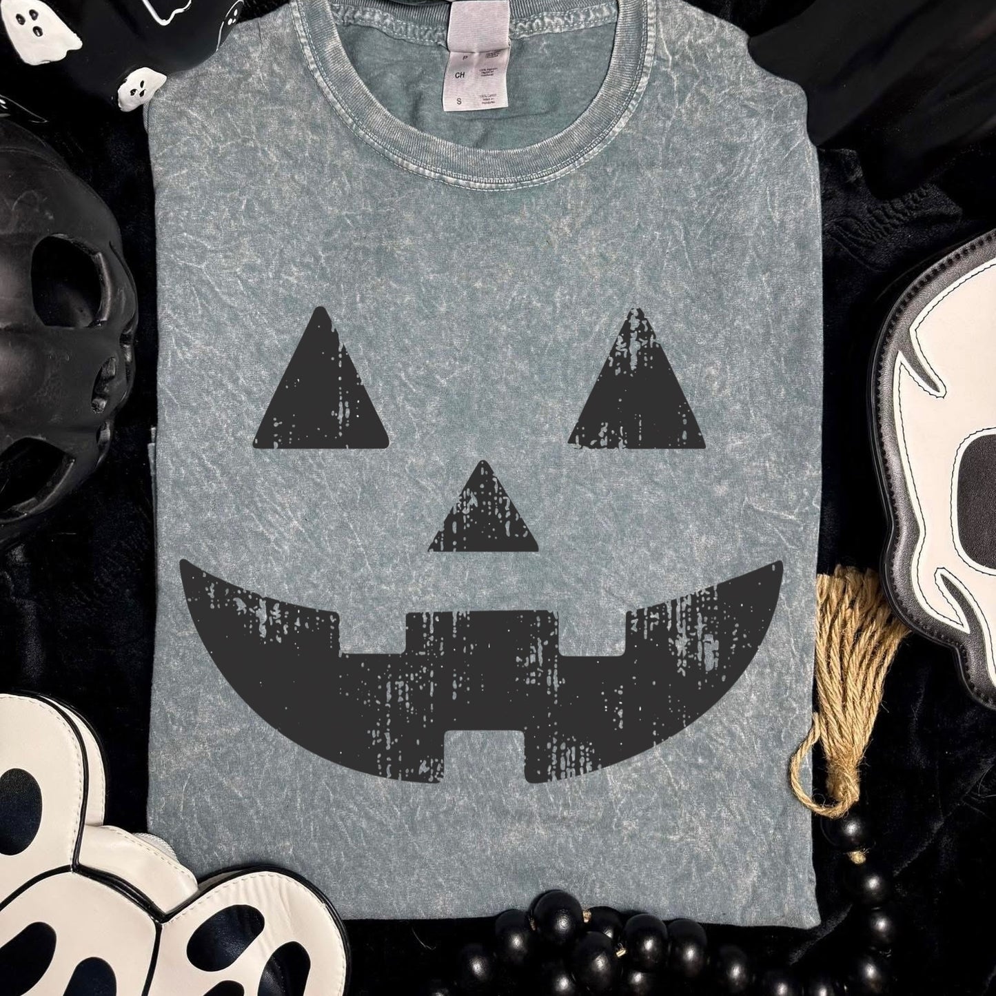 jackolantern face screen print transfer