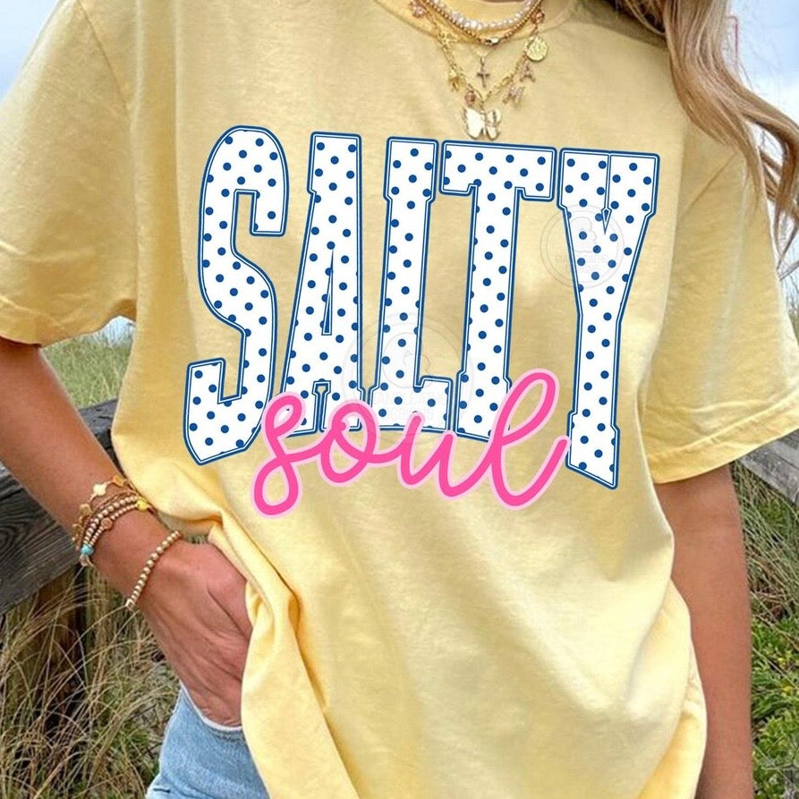 Salty Soul clear film screen print