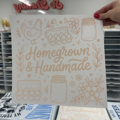 homegrown & handmade screen print transfer•