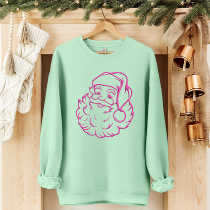 pink santa PUFF PRINT transfer