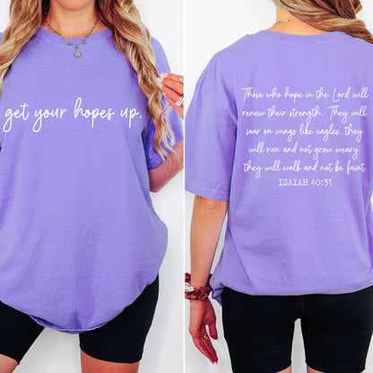 GET YOUR HOPES UP screen print transfer