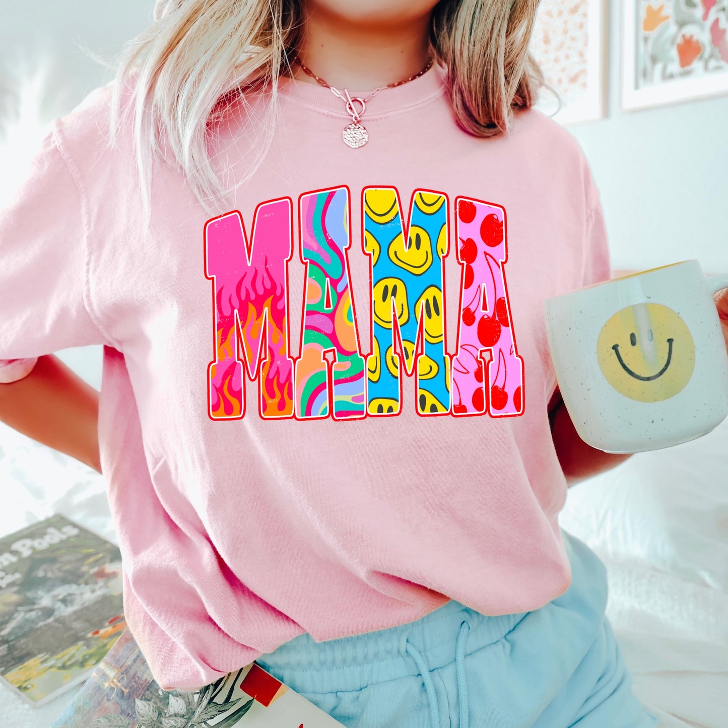 MAMA retro bright clear film screen print