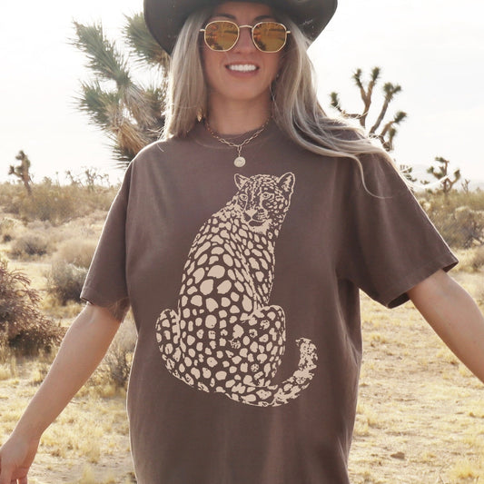 cheetah tan ink screen print transfer•