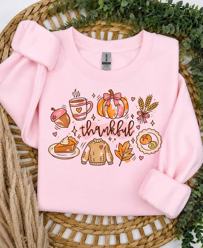thankful doodles clear film screen print•