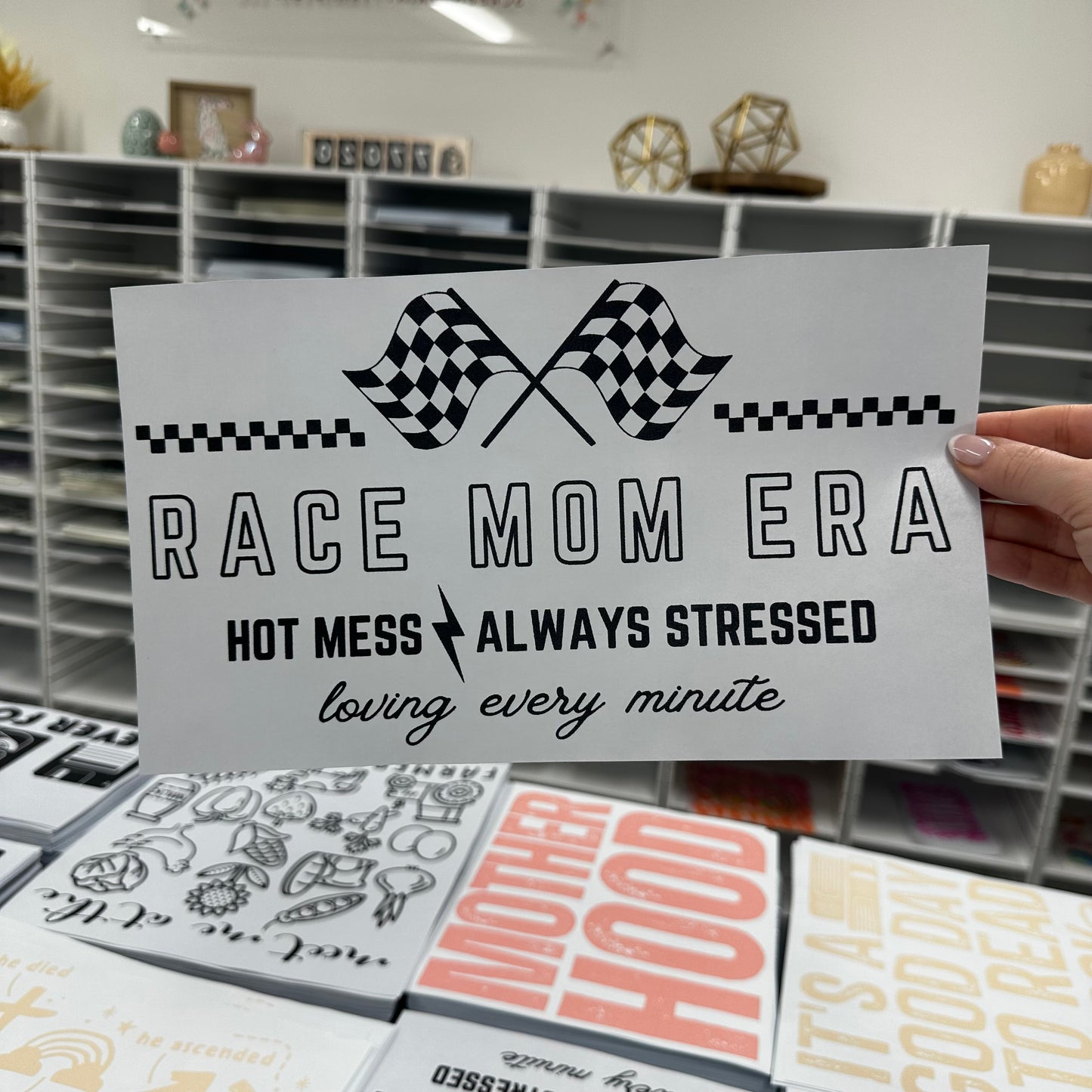 RACE MOM ERA SCREEN PRINT TRANSFER