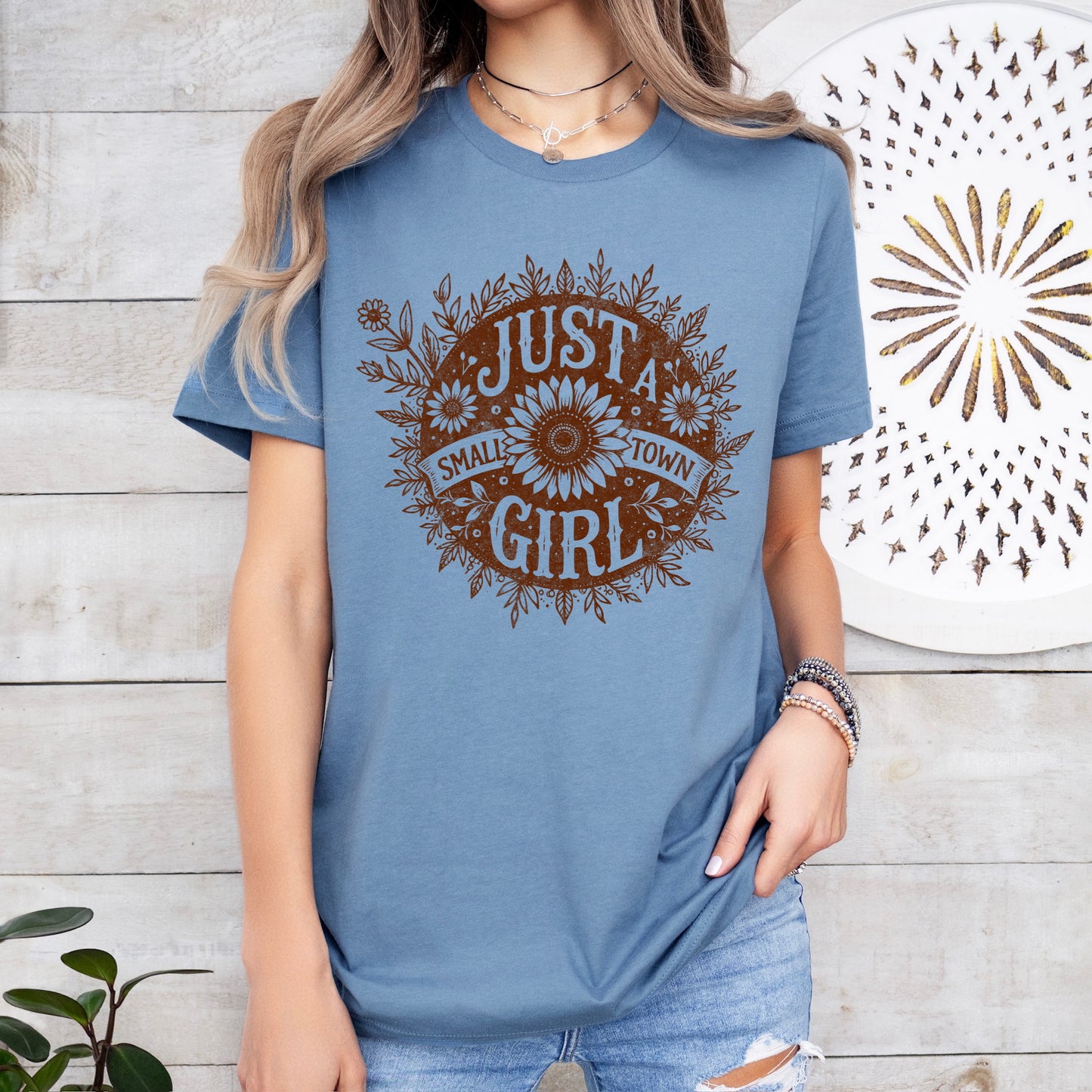 JUST A SMALL TOWN GIRL screen print transfer