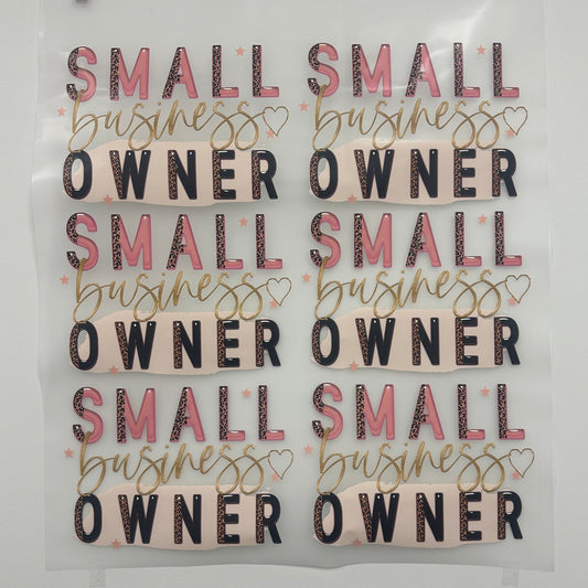 READY TO SHIP dtf SMALL BUSINESS OWNER gang sheet pre-cut  * COLD PEEL *