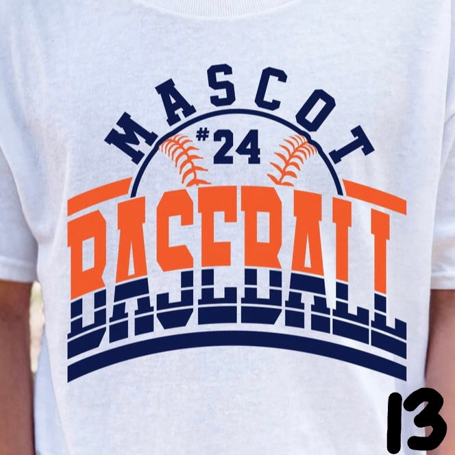 semi-custom BASEBALL mascot (design set up only)