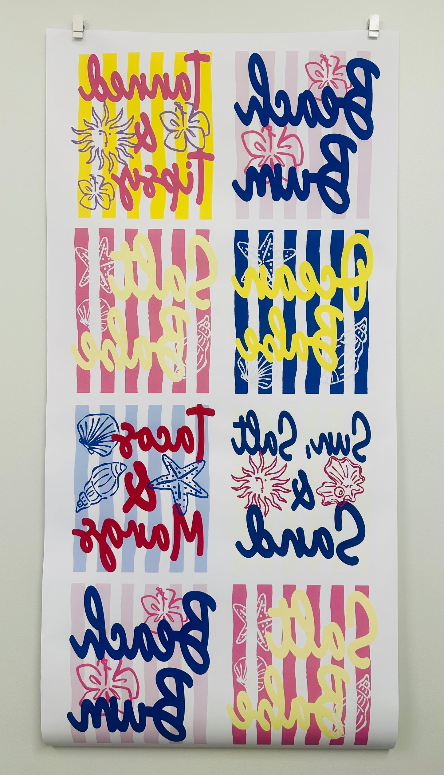 PRE-DESIGNED Striped Summer gang sheet - DTF or Sublimation