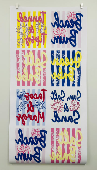 PRE-DESIGNED Striped Summer gang sheet - DTF or Sublimation