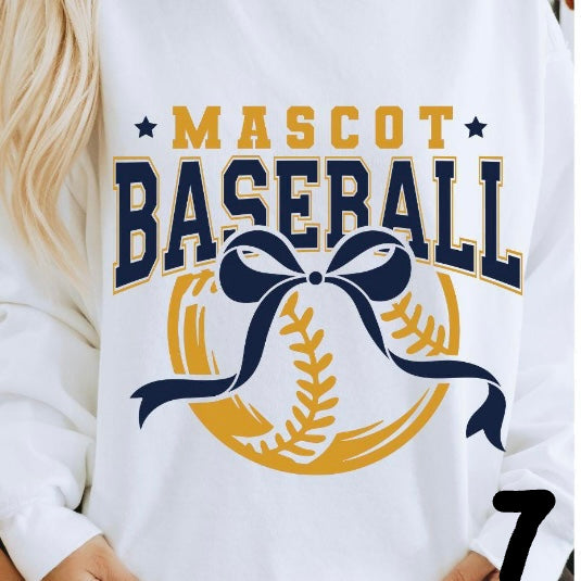 semi-custom BASEBALL mascot (design set up only)