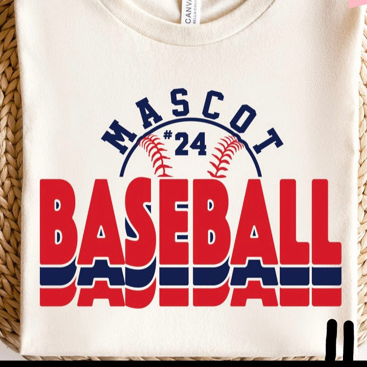 semi-custom BASEBALL mascot (design set up only)