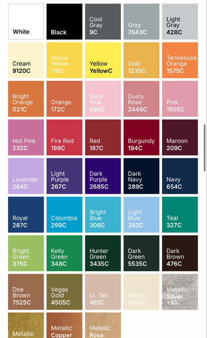 SINGLE COLOR CUSTOM SCREEN PRINT TRANSFERS -  3-5 Business day TAT