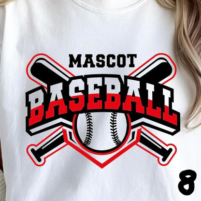 semi-custom BASEBALL mascot (design set up only)