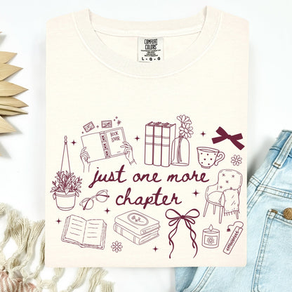 burgundy just one more chapter screen print transfer•