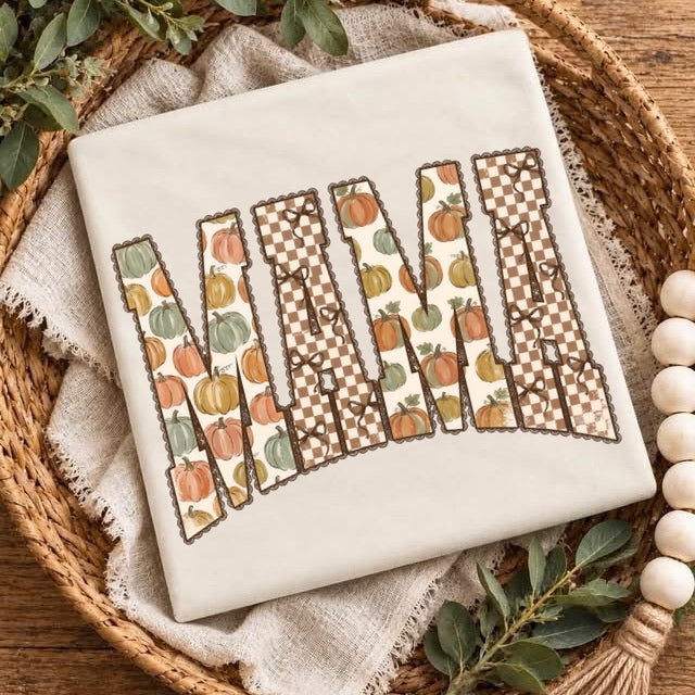 fall MAMA clear film screen print