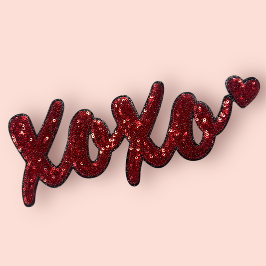 Sequins Patch - RED/BLACK xoxo