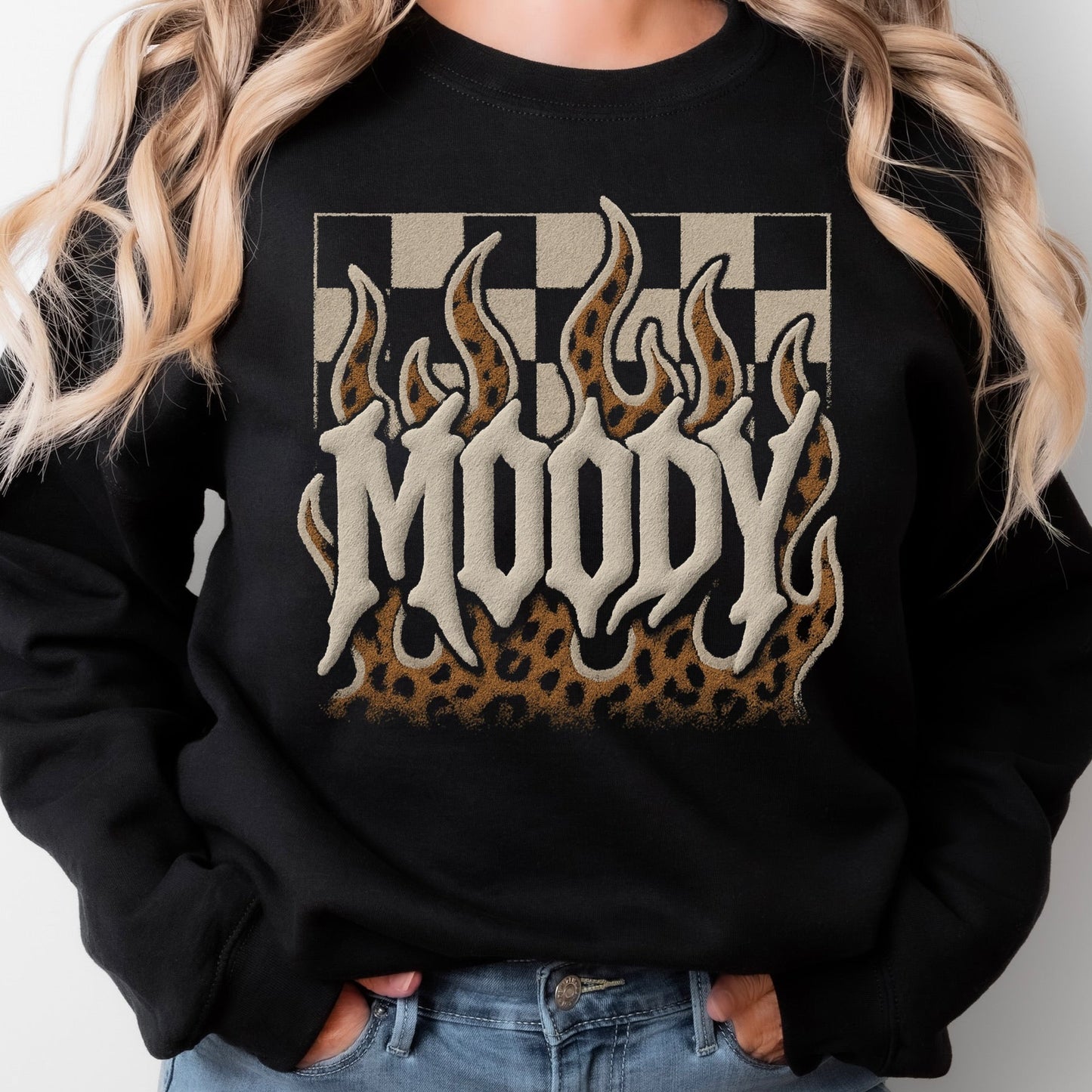 moody faux puff clear film screen print