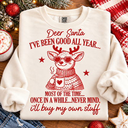 santa Ive been good..nevermind screen print transfer