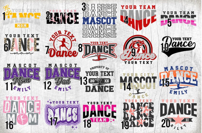 semi-custom DANCE mascot (design set up only)