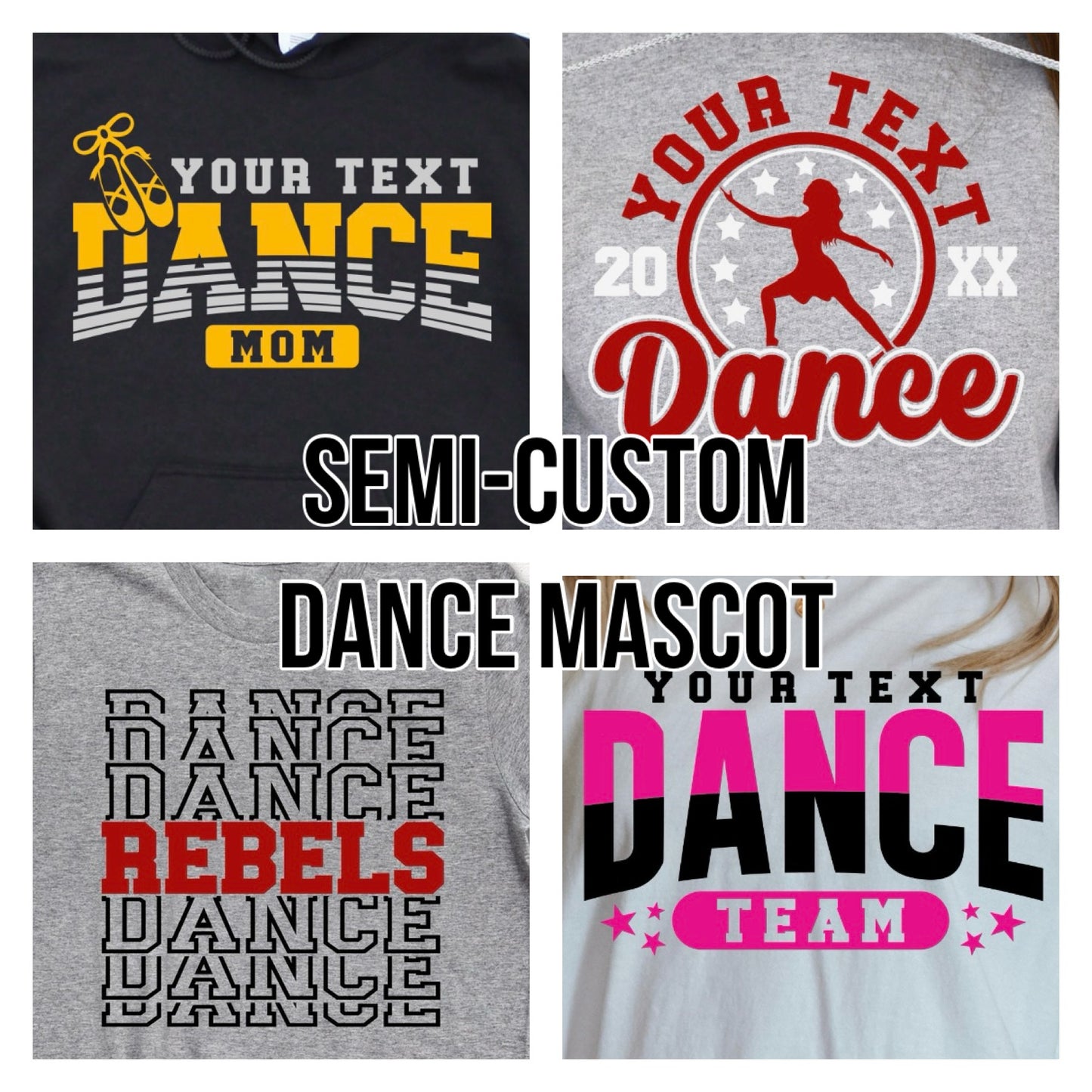 semi-custom DANCE mascot (design set up only)
