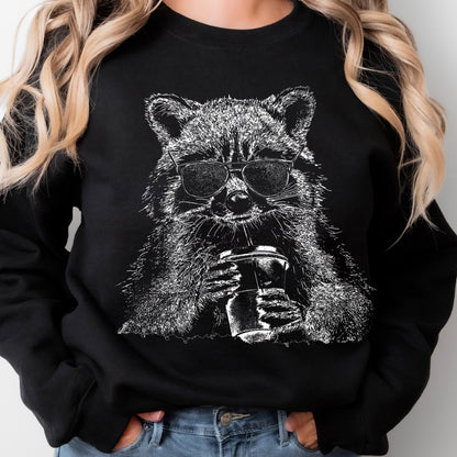 coffee raccoon screen print transfer•