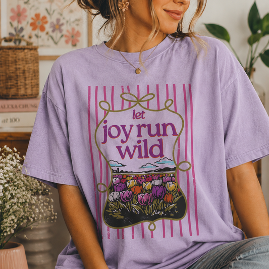 let joy run wild clear film screen print•