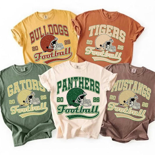 semi-custom mascot vintage football - 1 color (design set up only)