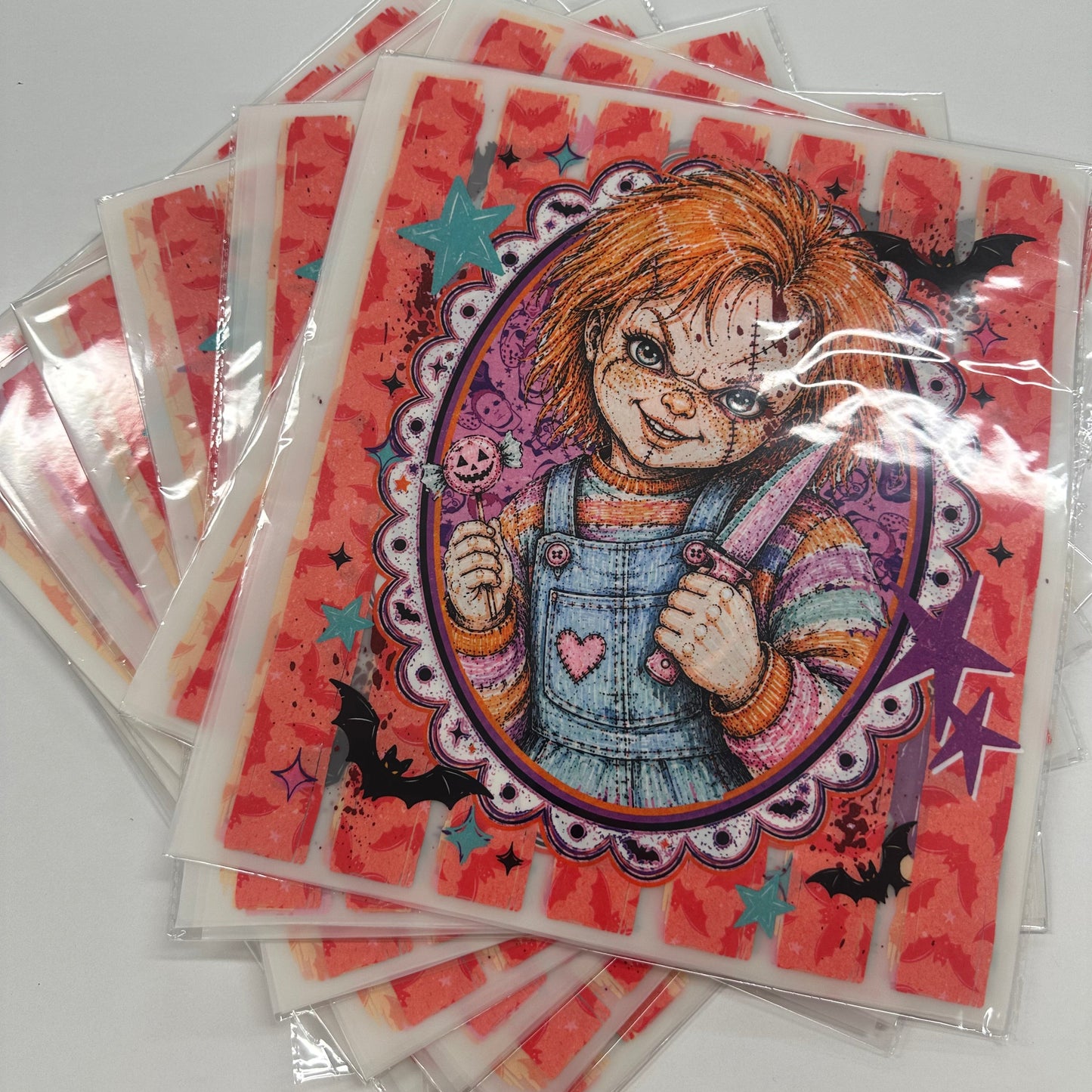 READY TO SHIP dtf PREPPY HORROR gang sheet pre-cut