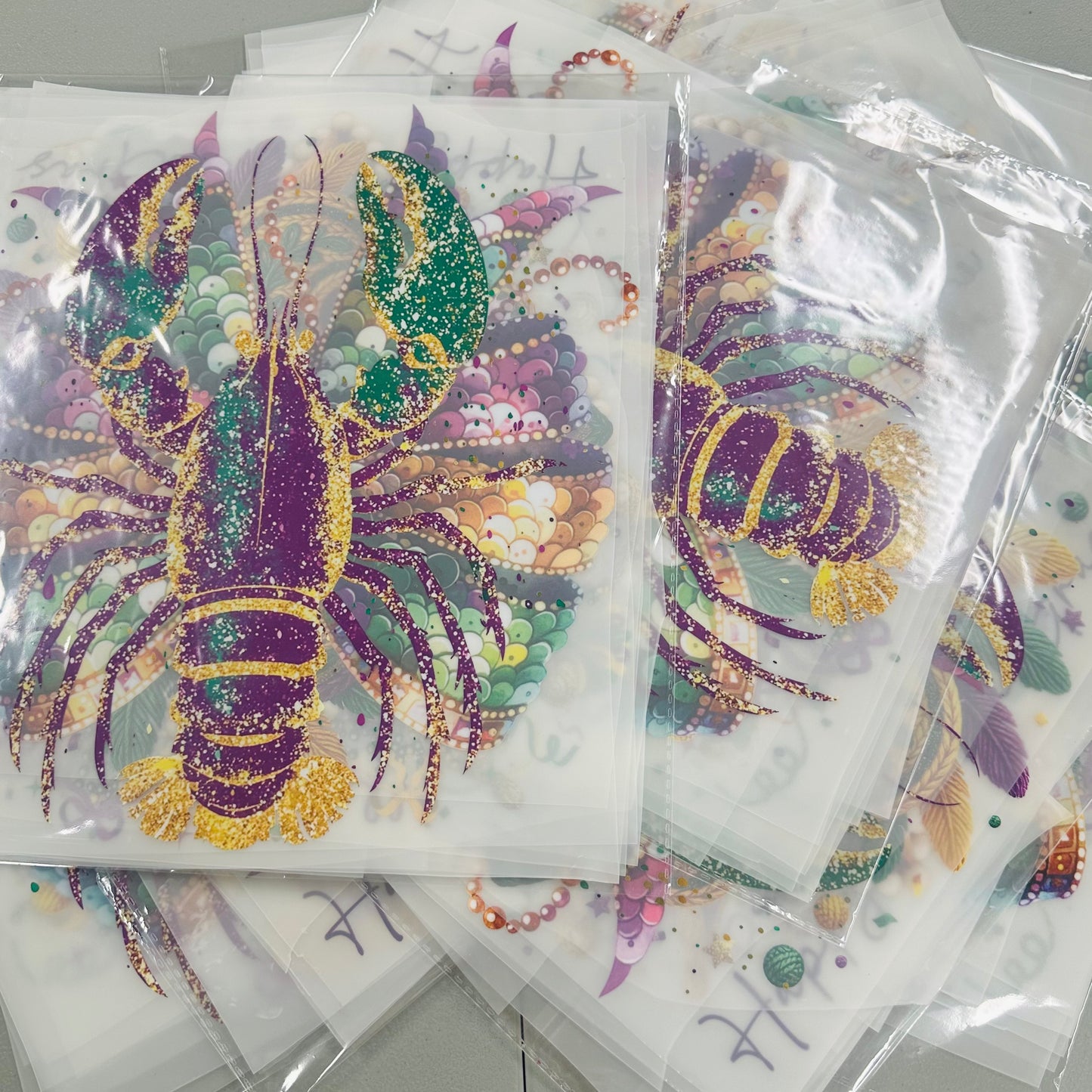 READY TO SHIP dtf MARDI GRAS gang sheet pre-cut