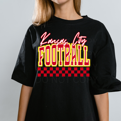 pre-designed RETRO KC FOOTBALL dtf gang sheet - 1-2 business day TAT