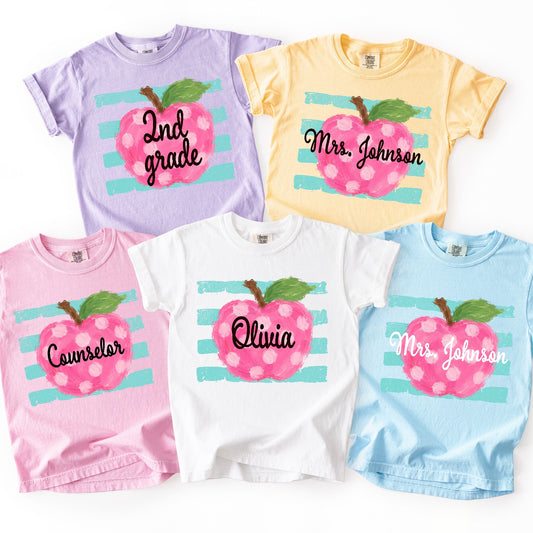 semi-custom pink apple - 1 font color (design set up only)