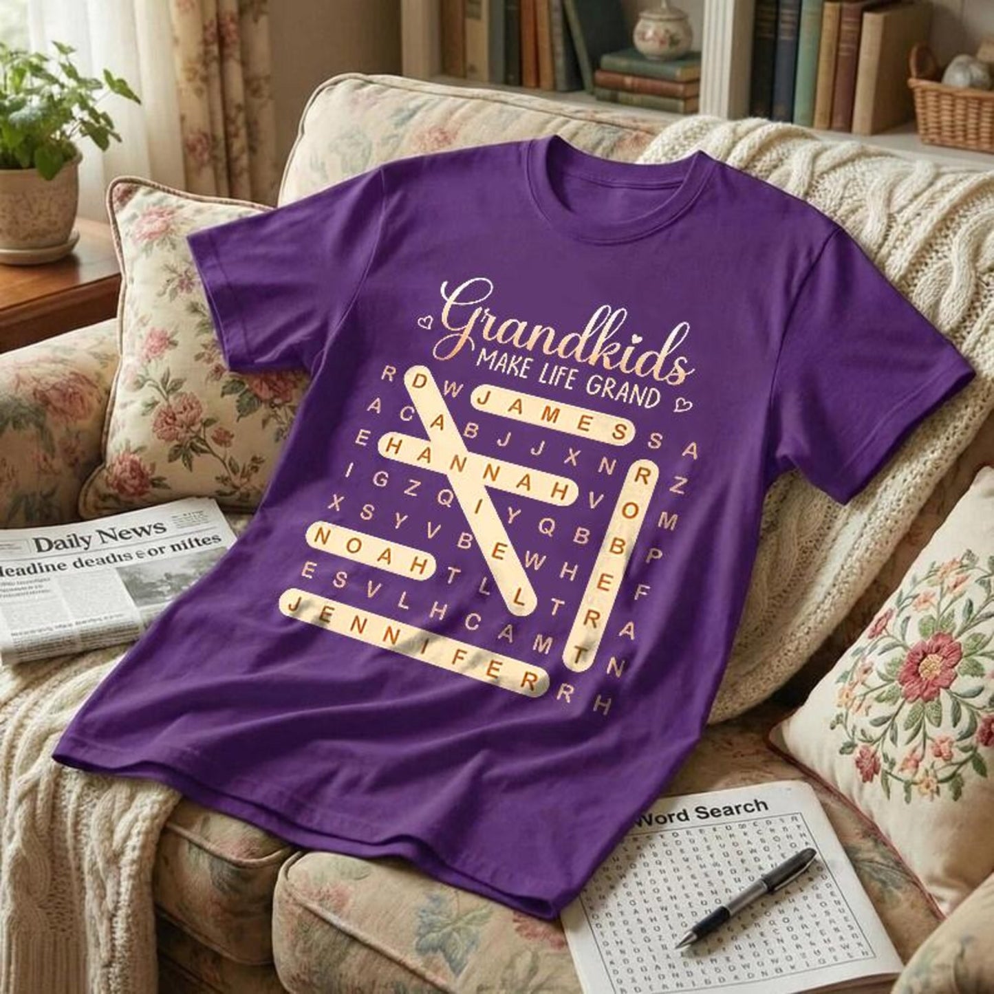 semi-custom GRANDKIDS MAKE LIFE GRAND - NO COLOR CHANGES (design set up only)