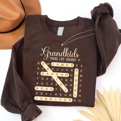 semi-custom GRANDKIDS MAKE LIFE GRAND - NO COLOR CHANGES (design set up only)