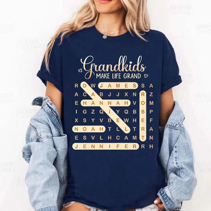 semi-custom GRANDKIDS MAKE LIFE GRAND - NO COLOR CHANGES (design set up only)