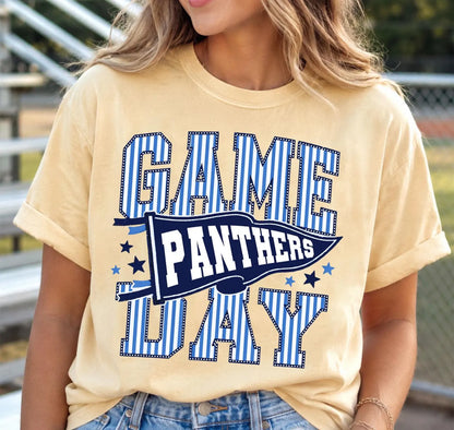 semi-custom game day stripe mascot - 2 colors (design set up only)
