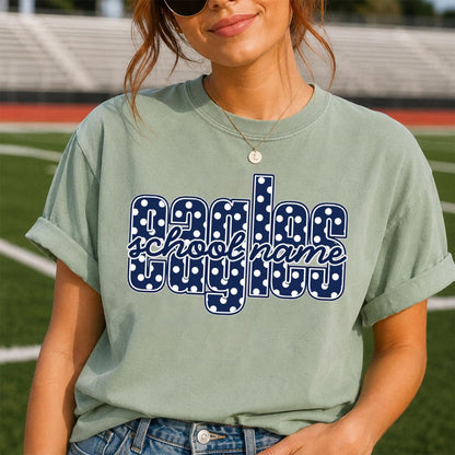 semi-custom polka dot mascot - 1 or 2 color (design set up only)