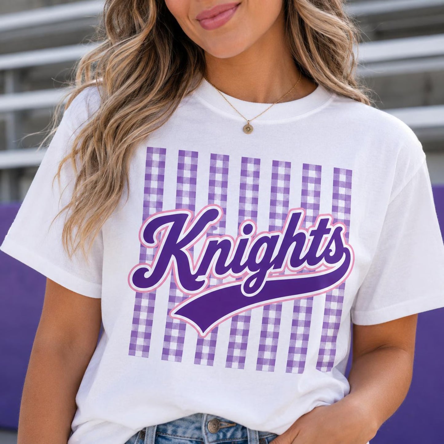 semi-custom gingham stipe mascot - 2 colors (design set up only)
