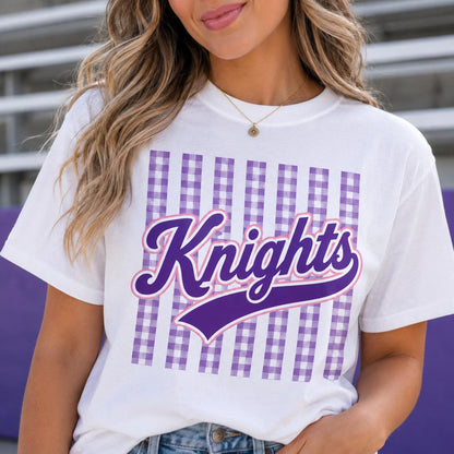 semi-custom gingham stipe mascot - 2 colors (design set up only)