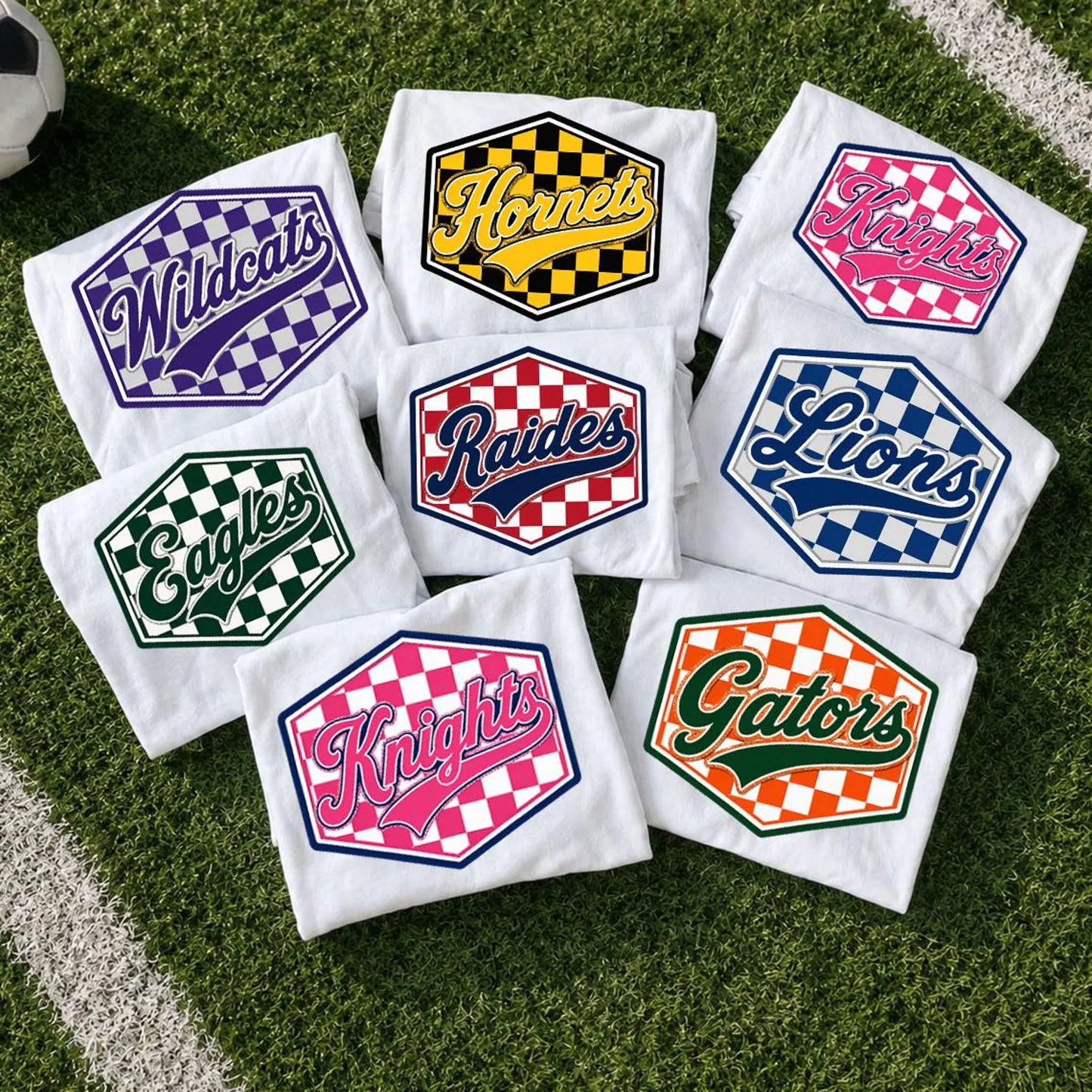 semi-custom checker mascot - 2 colors (design set up only)