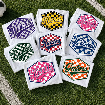 semi-custom checker mascot - 2 colors (design set up only)