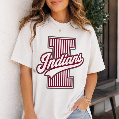 semi-custom mascot varsity stripe - 2 colors (design set up only)