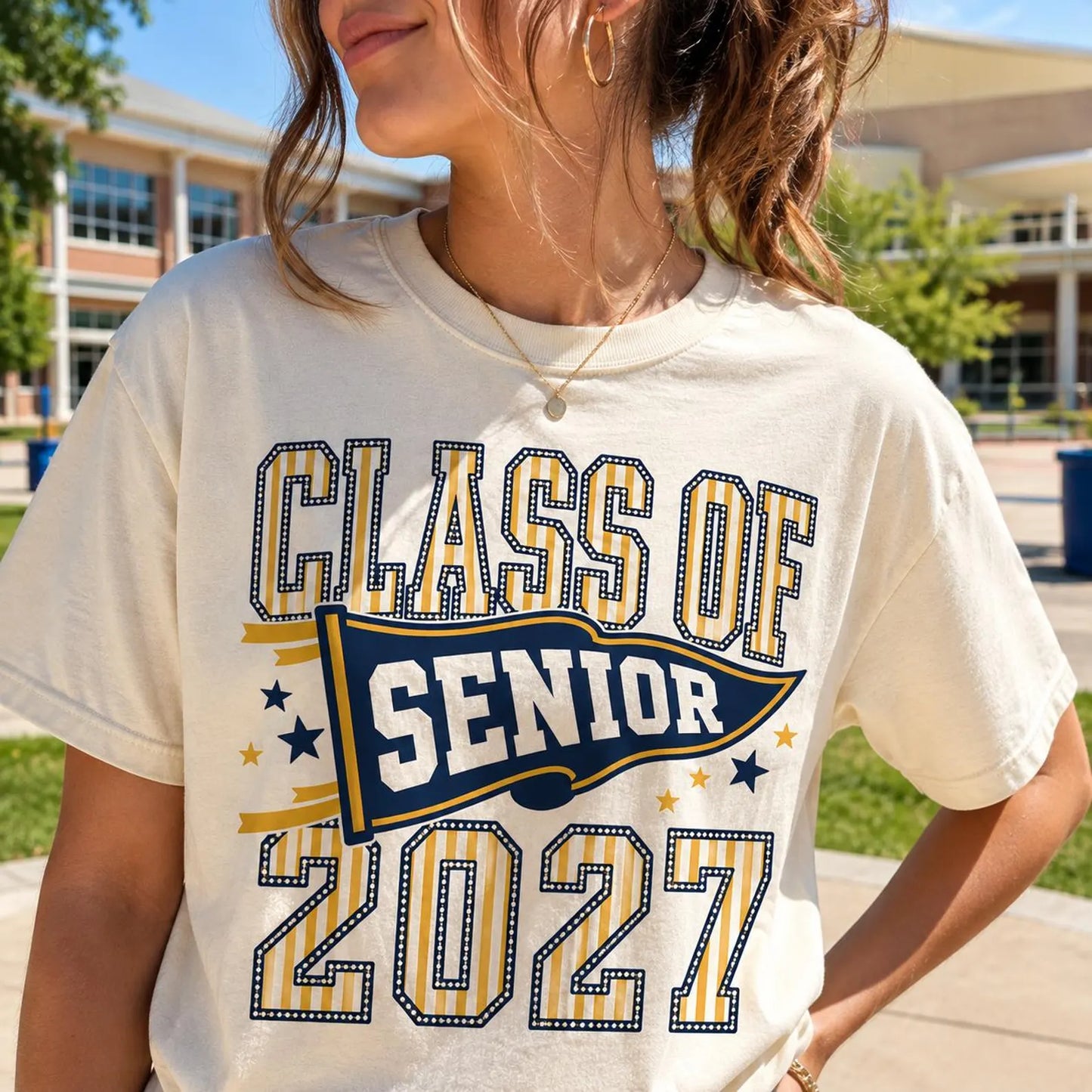 semi-custom mascot SENIOR pennant - 2 color (design set up only)