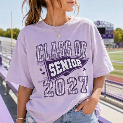 semi-custom mascot SENIOR pennant - 2 color (design set up only)