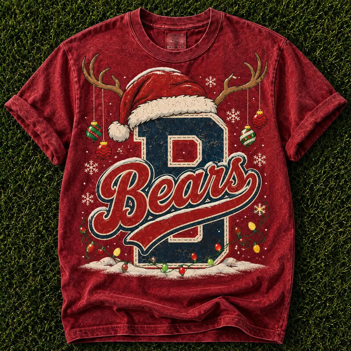 semi-custom mascot Christmas varsity - 2 color (design set up only)