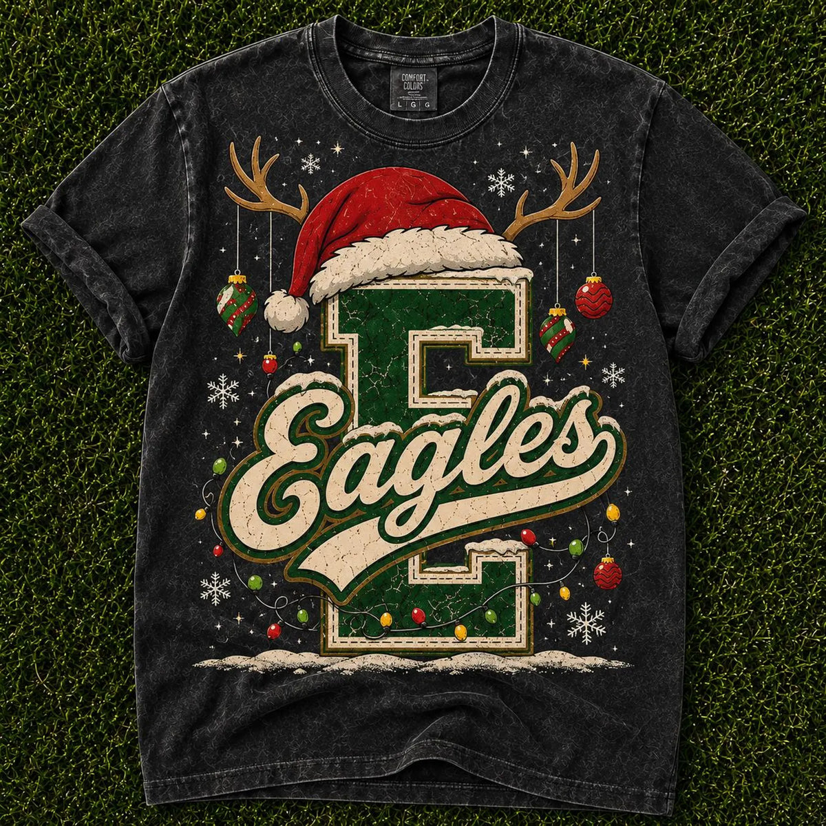 semi-custom mascot Christmas varsity - 2 color (design set up only)